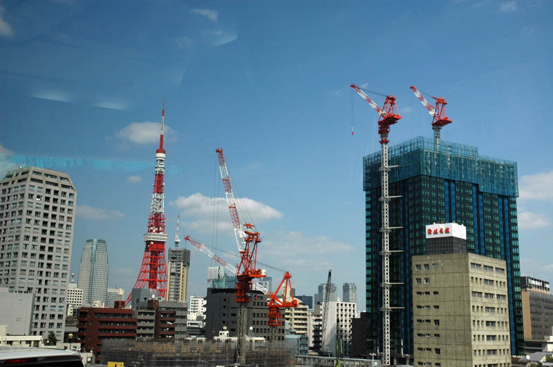 Ever growing City. Tokyo Tower in back